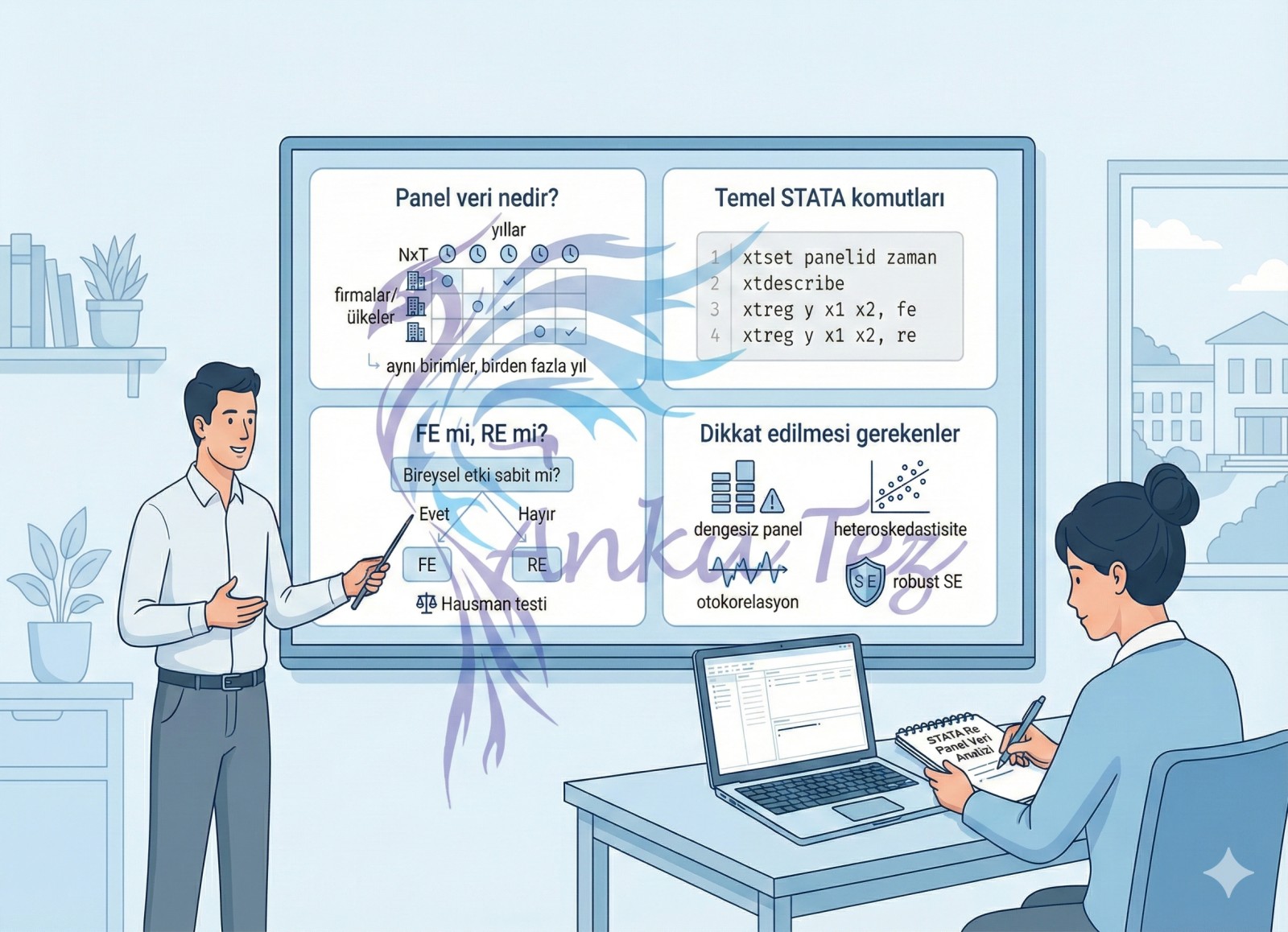stata ile panel veri analizi nasıl yapılır? panel veri analizi nedir?